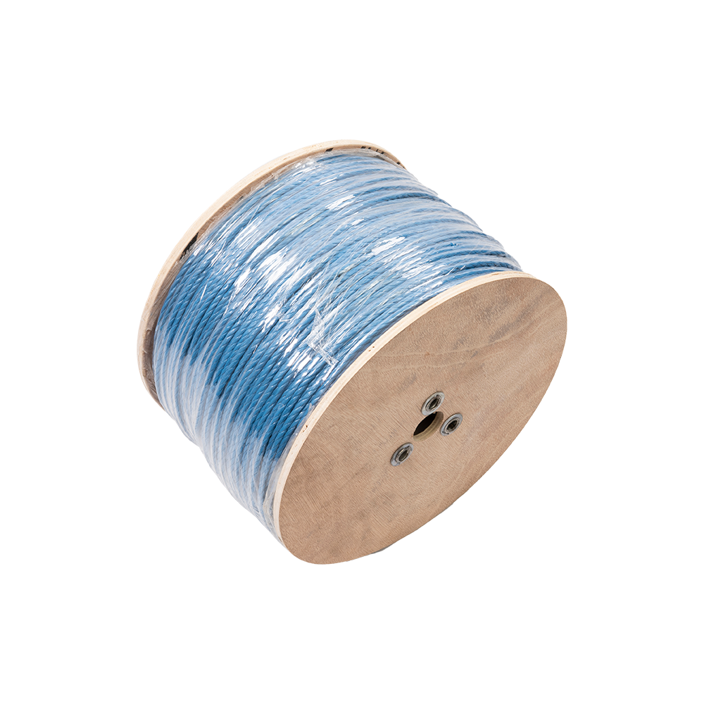 Draw Rope 6mm x 500m Drum Blue Polypropylene