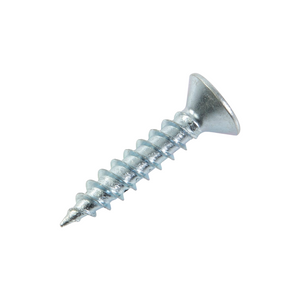 10 X 1" - (5.0 x 25mm) Wood Screw, Twin Thread, Pozi, Countersunk, Bright Zinc Plated - (Box of 200)